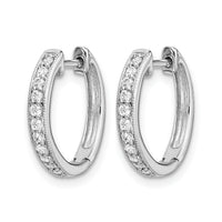14k White Gold Diamond Hinged Hoop Earrings-EM5374-013-WA
