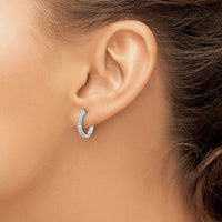 14k White Gold Diamond Hinged Hoop Earrings-EM5374-013-WA