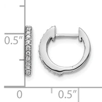 14k White Gold Diamond Hinged Hoop Earrings-EM5374-013-WA
