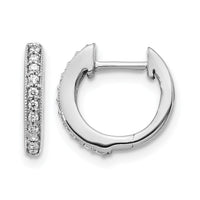 14k White Gold Diamond Hinged Hoop Earrings-EM5374-013-WA