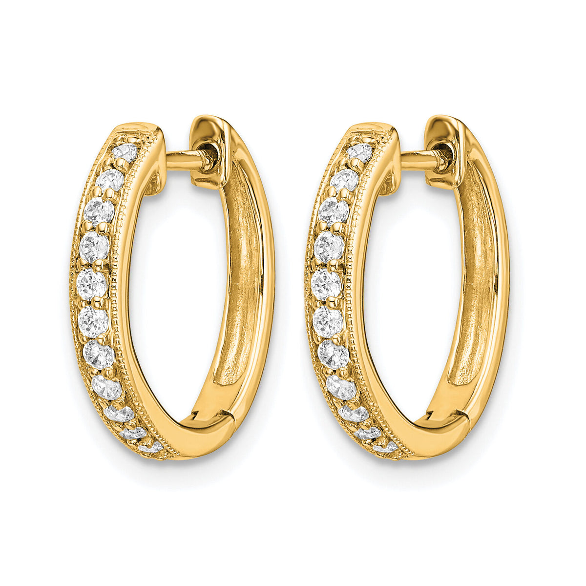 14k Diamond Hinged Hoop Earrings-EM5374-013-YA