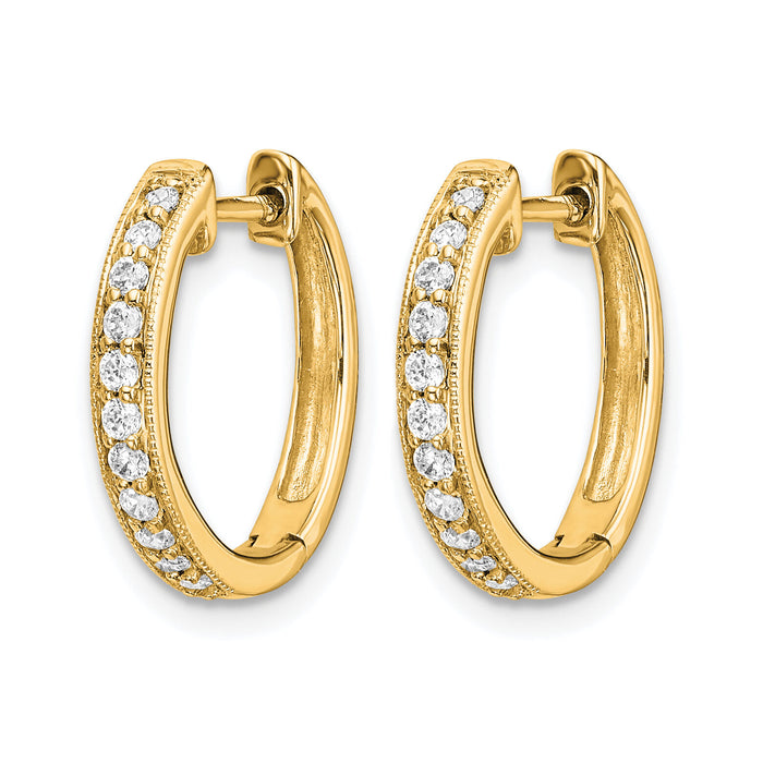 14k Diamond Hinged Hoop Earrings-EM5374-013-YA
