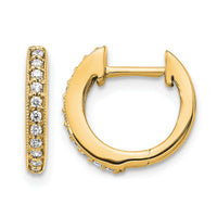 14k Diamond Hinged Hoop Earrings-EM5374-013-YA