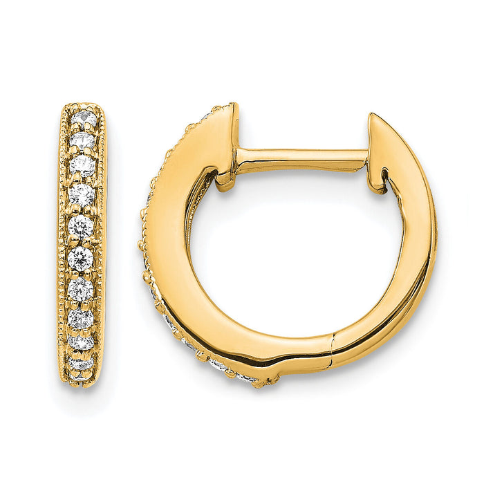 14k Diamond Hinged Hoop Earrings-EM5374-013-YA