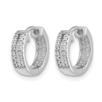 14k White Gold Diamond Hinged Round Hoop Earrings-EM5375-010-WA