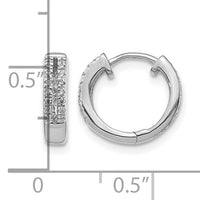 14k White Gold Diamond Hinged Round Hoop Earrings-EM5375-010-WA