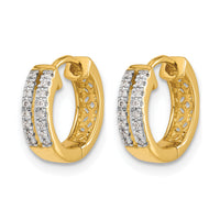 14k Diamond Hinged Round Hoop Earrings-EM5375-010-YA
