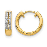 14k Diamond Hinged Round Hoop Earrings-EM5375-010-YA