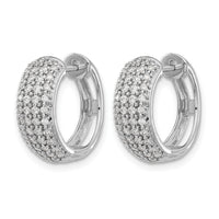 14k White Gold Diamond Hinged Hoop Earrings-EM5376-062-WA