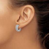 14k White Gold Diamond Hinged Hoop Earrings-EM5376-062-WA