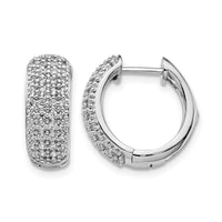 14k White Gold Diamond Hinged Hoop Earrings-EM5376-062-WA