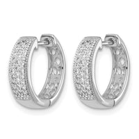 14k White Gold Diamond Hinged Hoop Earrings-EM5377-025-WA