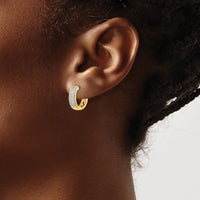 14k Diamond Hinged Hoop Earrings-EM5377-025-YA