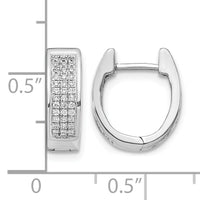 14k White Gold Diamond Small Hinged Oval Hoop Earrings-EM5378-025-WA