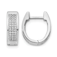 14k White Gold Diamond Small Hinged Oval Hoop Earrings-EM5378-025-WA