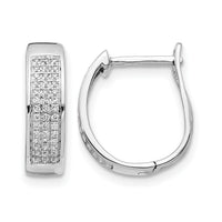14k White Gold Diamond Hinged Oval Hoop Earrings-EM5379-020-WA