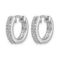 14k White Gold Diamond Hinged Round Hoop Earrings-EM5381-016-WA