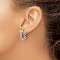 14k White Gold Diamond Large Hinged Oval Hoop Earrings-EM5383-040-WA