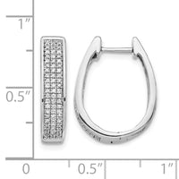 14k White Gold Diamond Large Hinged Oval Hoop Earrings-EM5383-040-WA