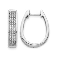 14k White Gold Diamond Large Hinged Oval Hoop Earrings-EM5383-040-WA