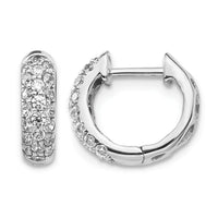 14k White Gold Diamond Hinged Hoop Earrings-EM5386-062-WA