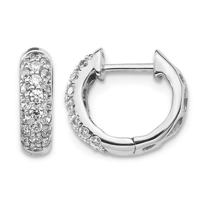 14k White Gold Diamond Hinged Hoop Earrings-EM5386-062-WA