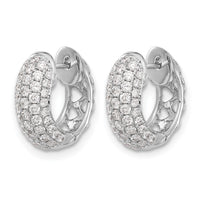 14k White Gold Diamond Hinged Hoop Earrings-EM5389-075-WA