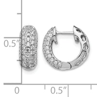 14k White Gold Diamond Hinged Hoop Earrings-EM5389-075-WA