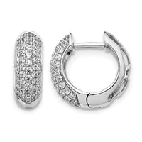 14k White Gold Diamond Hinged Hoop Earrings-EM5390-075-WA