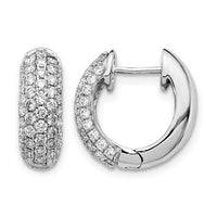 14k White Gold Diamond Hinged Hoop Earrings-EM5391-100-WA