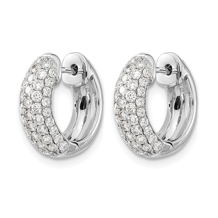 14k White Gold Diamond Hinged Hoop Earrings-EM5392-120-WA