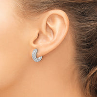 14k White Gold Diamond Hinged Hoop Earrings-EM5392-120-WA