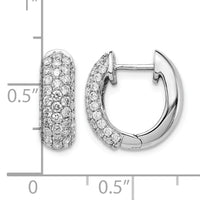 14k White Gold Diamond Hinged Hoop Earrings-EM5392-120-WA