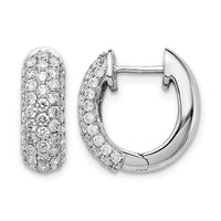 14k White Gold Diamond Hinged Hoop Earrings-EM5392-120-WA