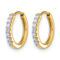 14k Diamond Hinged Hoop Earrings-EM5394-016-YA