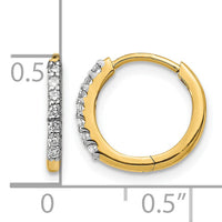 14k Diamond Hinged Hoop Earrings-EM5394-016-YA