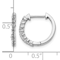 14k White Gold Diamond Hinged Hoop Earrings-EM5395-033-WA