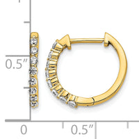 14k Diamond Hinged Hoop Earrings-EM5395-033-YA