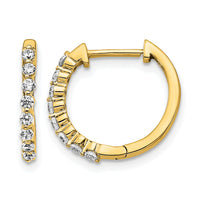 14k Diamond Hinged Hoop Earrings-EM5395-033-YA