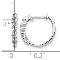 14k White Gold Diamond Hinged Hoop Earrings-EM5396-013-WA