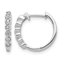 14k White Gold Diamond Hinged Hoop Earrings-EM5396-013-WA