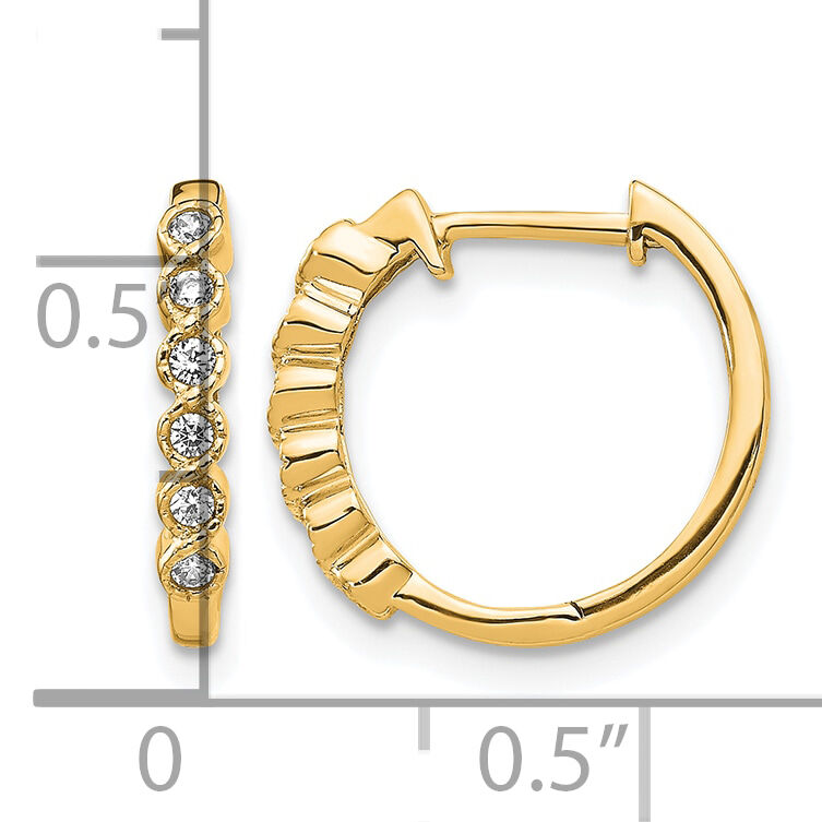 14k Diamond Hinged Hoop Earrings-EM5396-013-YA