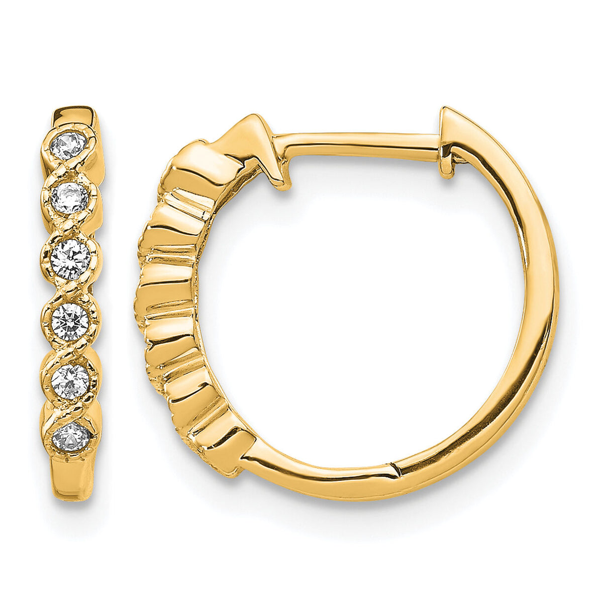 14k Diamond Hinged Hoop Earrings-EM5396-013-YA