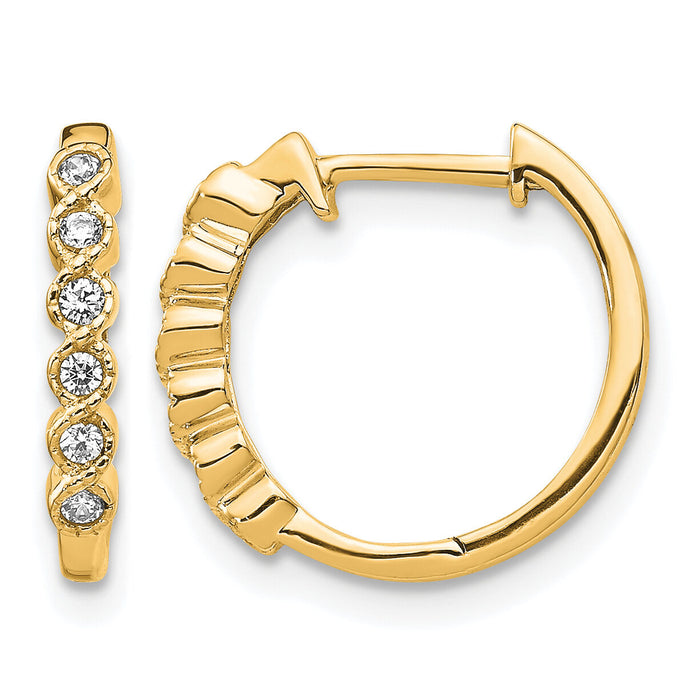 14k Diamond Hinged Hoop Earrings-EM5396-013-YA