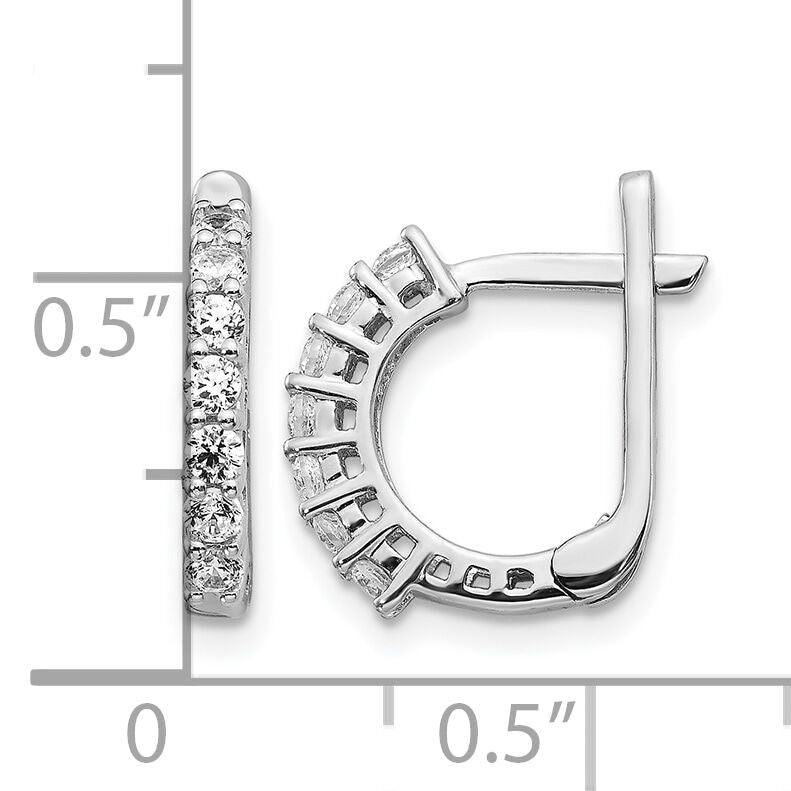 14k White Gold Fancy Hinged Diamond Earrings-EM5397-040-WA
