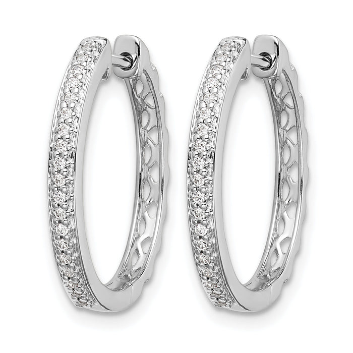 14k White Gold Diamond 2mm Hinged Hoop Earrings-EM5400-016-WA