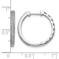 14k White Gold Diamond 2mm Hinged Hoop Earrings-EM5400-016-WA