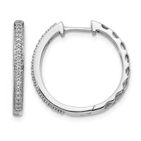 14k White Gold Diamond 2mm Hinged Hoop Earrings-EM5400-016-WA