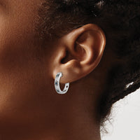 14k White Gold Blue/White Diamond Hinged Hoop Earrings-EM5404-BD-010-WA
