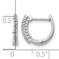 14k White Gold Polished Diamond Hinged Hoop Earrings-EM5407-016-WA